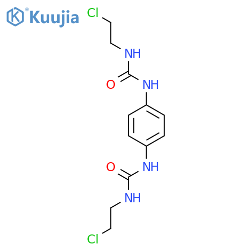 1-(2-chloroethyl)-3-[4-(2-chloroethylcarbamoylamino)phenyl]urea structure