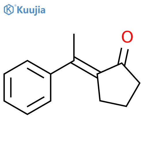 Cyclopentanone, 2-(1-phenylethylidene)-, (E)- structure