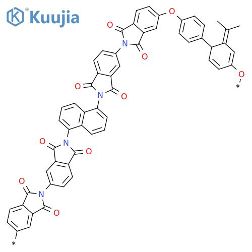 Poly[(1,1',3,3'-tetrahydro-1,1',3,3'-tetraoxo[2,5'-bi-2H-isoindole]-5,2'-diyl)-1,5-naphthalenediyl(1,1',3,3'-tetrahydro-1,1',3,3'-tetraoxo[2,5'-bi-2H-isoindole]-2',5-diyl)oxy-1,4-phenylene(1-methylethylidene)-1,4-phenyleneoxy] structure