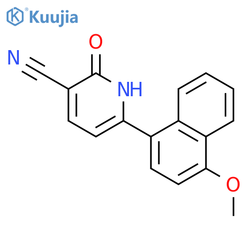 3-Pyridinecarbonitrile, 1,2-dihydro-6-(4-methoxy-1-naphthalenyl)-2-oxo- structure