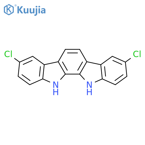 Indolo[2,3-a]carbazole,3,8-dichloro-11,12-dihydro- structure
