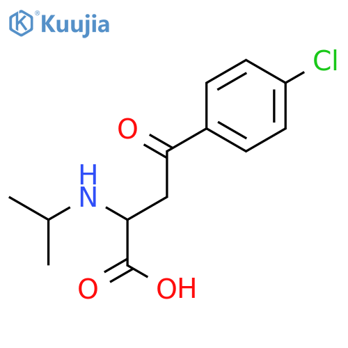 4-(4-chlorophenyl)-2-[(1-methylethyl)amino]-4-oxobutanoic acid structure