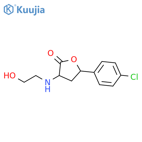2(3H)-Furanone, 5-(4-chlorophenyl)dihydro-3-[(2-hydroxyethyl)amino]- structure