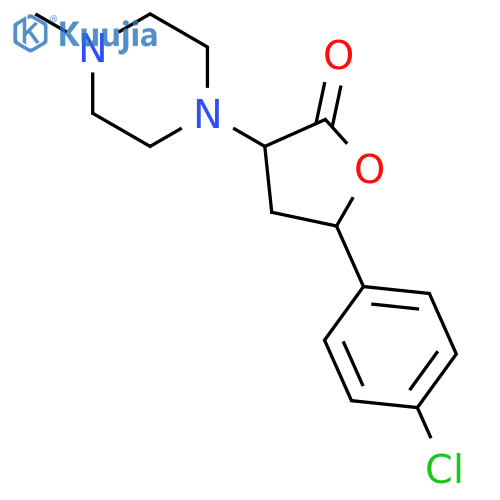 2(3H)-Furanone, 5-(4-chlorophenyl)dihydro-3-(4-methyl-1-piperazinyl)- structure
