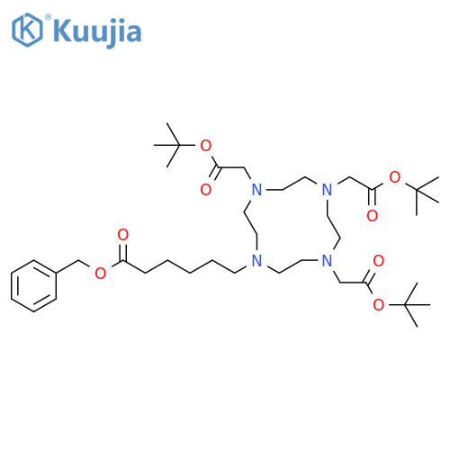 1,4,7,10-Tetraazacyclododecane-1,4,7-triacetic acid, 10-[6-oxo-6-(phenylmethoxy)hexyl]-, 1,4,7-tris(1,1-dimethylethyl) ester structure