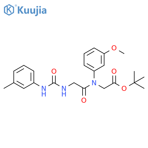 Glycine,N-(3-methoxyphenyl)-N-[N-[[(3-methylphenyl)amino]carbonyl]glycyl]-,1,1-dimethylethyl ester structure