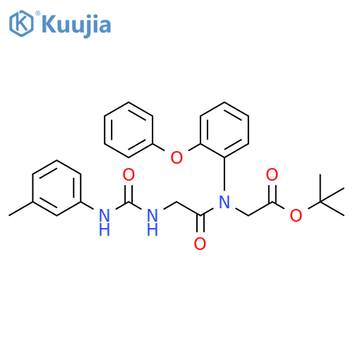 Glycine, N-[N-[[(3-methylphenyl)amino]carbonyl]glycyl]-N-(2-phenoxyphenyl)-, 1,1-dimethylethyl ester (9CI) structure