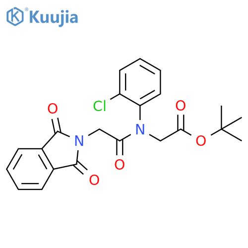 Glycine,N-(2-chlorophenyl)-N-[(1,3-dihydro-1,3-dioxo-2H-isoindol-2-yl)acetyl]-,1,1-dimethylethyl ester structure