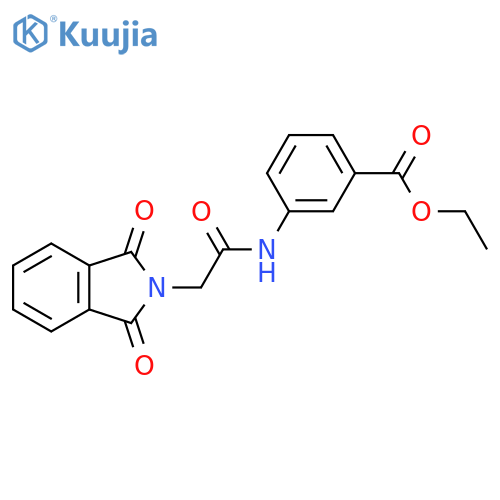 Benzoic acid,3-[[(1,3-dihydro-1,3-dioxo-2H-isoindol-2-yl)acetyl]amino]-, ethyl ester structure