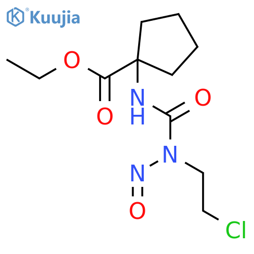 cyclopentanecarboxylic aicd, 1-[3-(2-chloroethyl)-3-nitrosoureido]-, ethyl ester structure