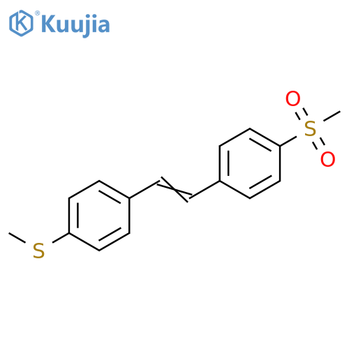 Benzene, 1-(methylsulfonyl)-4-[2-[4-(methylthio)phenyl]ethenyl]- structure