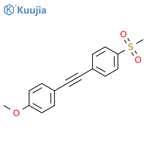 Benzene, 1-methoxy-4-[[4-(methylsulfonyl)phenyl]ethynyl]- structure