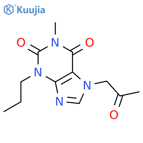 1H-Purine-2,6-dione, 3,7-dihydro-1-methyl-7-(2-oxopropyl)-3-propyl- structure