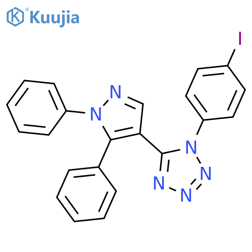 1H-Tetrazole, 5-(1,5-diphenyl-1H-pyrazol-4-yl)-1-(4-iodophenyl)- structure
