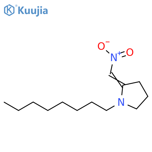 Pyrrolidine, 2-(nitromethylene)-1-octyl- structure