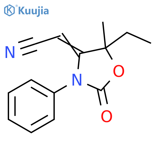 Acetonitrile, (5-ethyl-5-methyl-2-oxo-3-phenyl-4-oxazolidinylidene)- structure