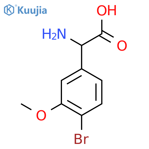 2-amino-2-(4-bromo-3-methoxyphenyl)acetic acid structure