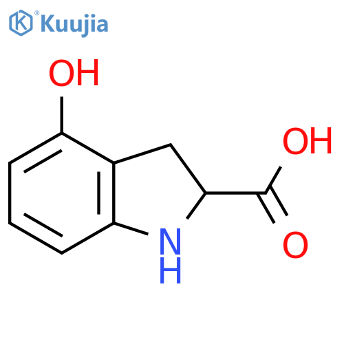 4-hydroxy-2,3-dihydro-1H-indole-2-carboxylic acid structure