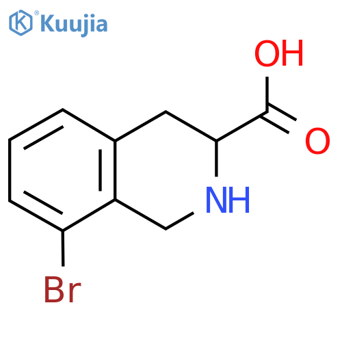8-bromo-1,2,3,4-tetrahydroisoquinoline-3-carboxylic acid structure