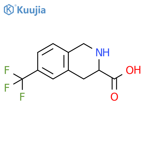 6-(trifluoromethyl)-1,2,3,4-tetrahydroisoquinoline-3-carboxylic acid structure