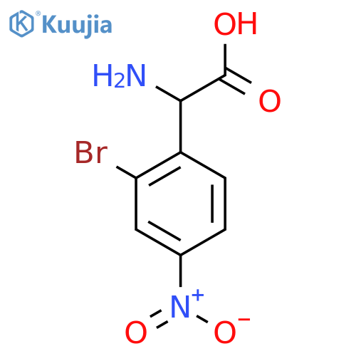 2-amino-2-(2-bromo-4-nitrophenyl)acetic acid structure
