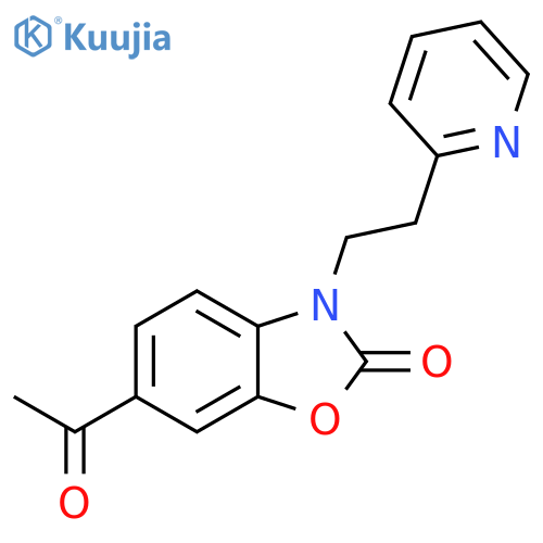 2(3H)-Benzoxazolone, 6-acetyl-3-[2-(2-pyridinyl)ethyl]- structure