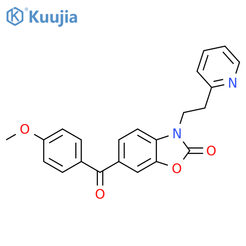 2(3H)-Benzoxazolone, 6-(4-methoxybenzoyl)-3-[2-(2-pyridinyl)ethyl]- structure