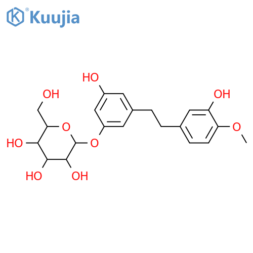 1-(3,4-Dihydroxyphenyl)-2-(3,5-dihydroxyphenyl)ethane; 4-Me ether, 3'-O-β-D-glucopyranoside structure