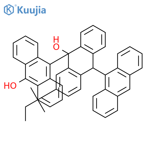[9,9':10',9''-Teranthracene]-9',10(9'H,10'H)-diol, 2'-(1,1-dimethylpropyl)- structure