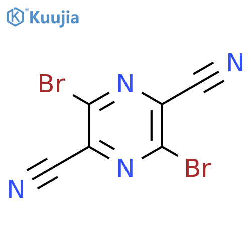 3,6-Dibromopyrazine-2,5-dicarbonitrile structure