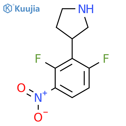 3-(2,6-difluoro-3-nitrophenyl)pyrrolidine structure