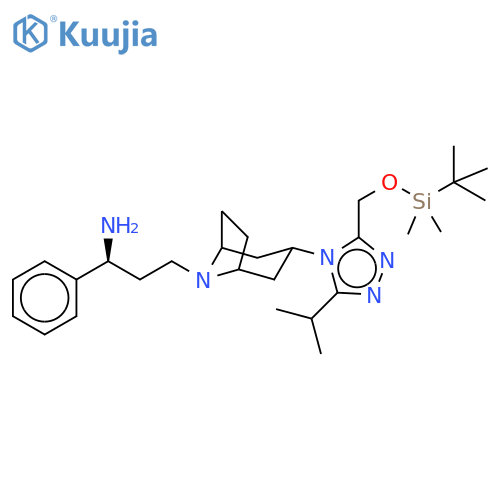 N-Des-(4,4-difluorocyclohexanecarboxy)-3-tert-butyldimethylsilyloxymethyl Maraviroc structure