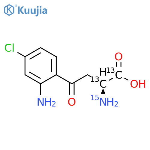 4-Chloro Kynurenine-13C2,15N structure