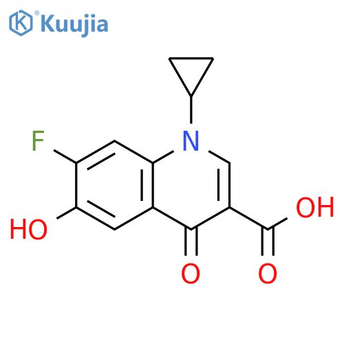 1-Cyclopropyl-1,4-dihydro-7-fluoro-6-hydroxy-4-oxo-3-quinolinecarboxylic Acid structure