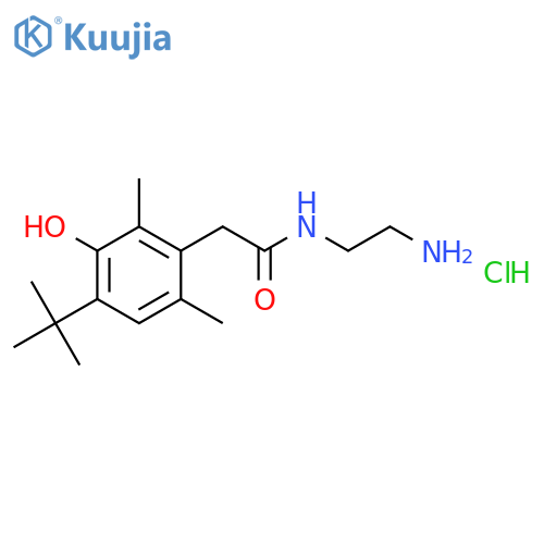 2-Aminoethyl 4-tert-Butyl-2,6-dimethyl-3-hydroxyphenylacetamide Hydrochloride structure