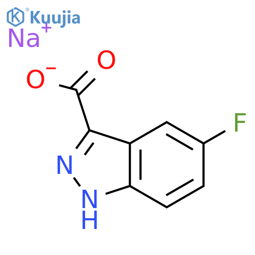 5-Fluoroindazole-3-carboxylic Acid Sodium Salt structure