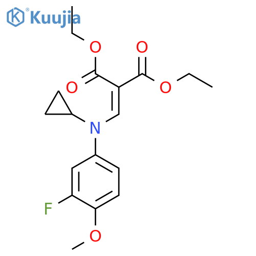 2-N-Cyclopropyl-(3-fluoro-4-methoxyphenyl)aminomethylene-propanedioic Acid 1,3-Diethyl Ester structure