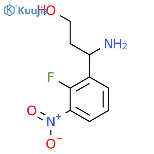 3-amino-3-(2-fluoro-3-nitrophenyl)propan-1-ol structure