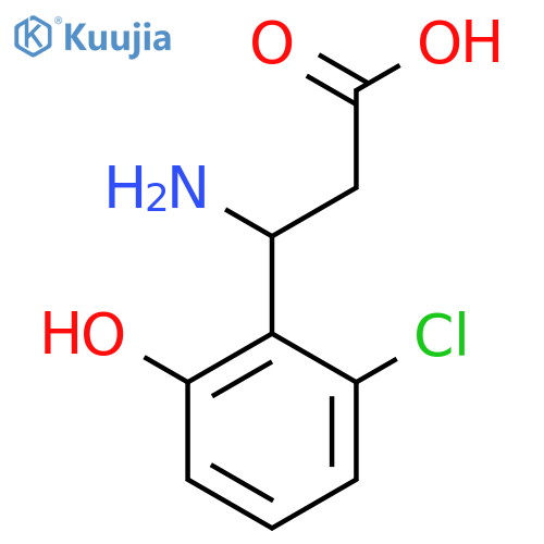 3-amino-3-(2-chloro-6-hydroxyphenyl)propanoic acid structure