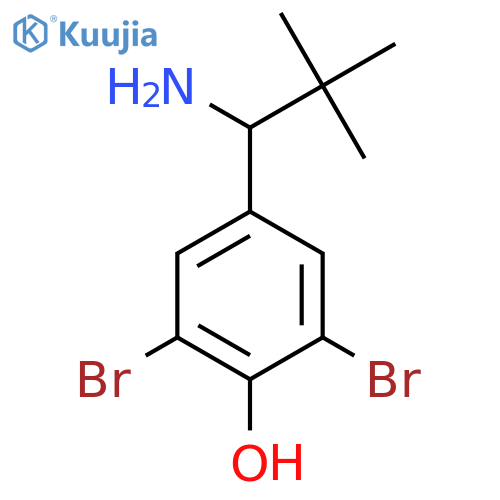 4-(1-Amino-2,2-dimethylpropyl)-2,6-dibromophenol structure