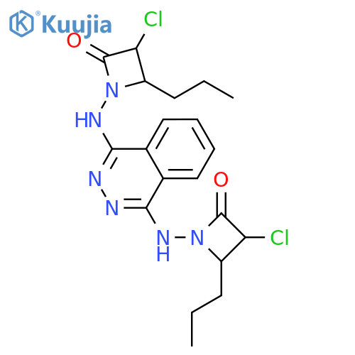 1,1'-(phthalazine-1,4-diyldiimino)bis(3-chloro-4-propylazetidin-2-one) structure