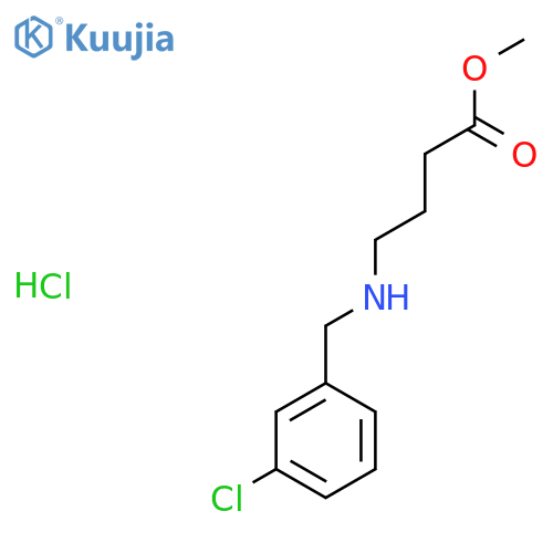 4-(3-Chloro-benzylamino)-butyric acid methyl ester hydrochloride structure