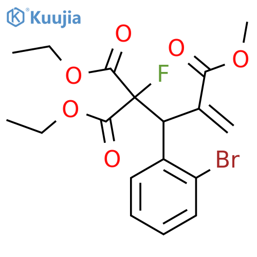 3-Butene-1,1,3-tricarboxylic acid, 2-(2-bromophenyl)-1-fluoro-, 1,1-diethyl 3-methyl ester, (2S)- structure