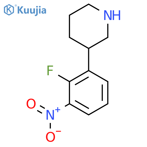 3-(2-fluoro-3-nitrophenyl)piperidine structure