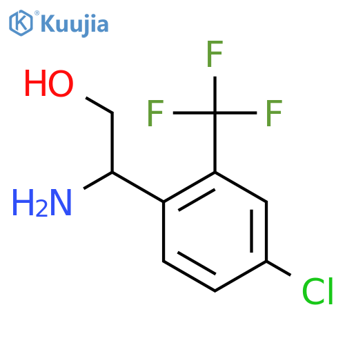 2-amino-2-4-chloro-2-(trifluoromethyl)phenylethan-1-ol structure