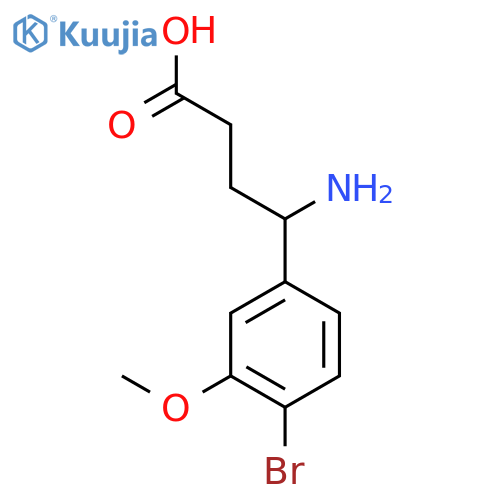 4-amino-4-(4-bromo-3-methoxyphenyl)butanoic acid structure