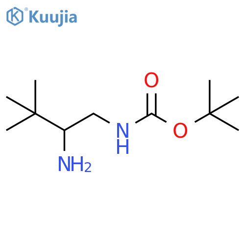 tert-butyl N-(2-amino-3,3-dimethylbutyl)carbamate structure