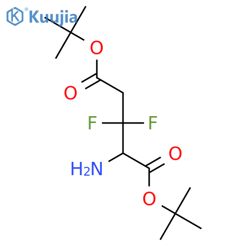 DL-Glutamic acid, 3,3-difluoro-, bis(1,1-dimethylethyl) ester structure