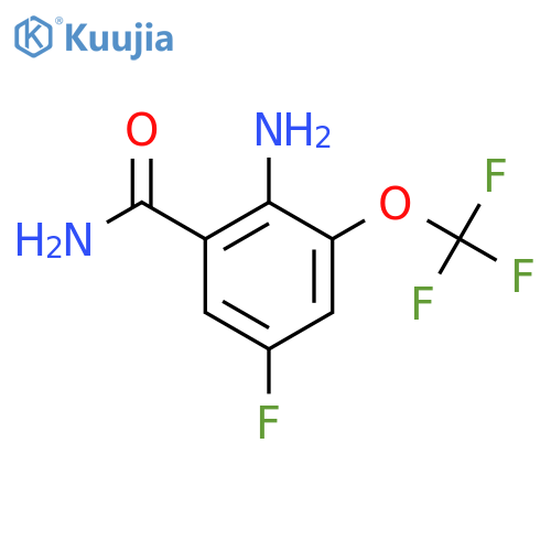 2-Amino-5-fluoro-3-(trifluoromethoxy)benzamide structure