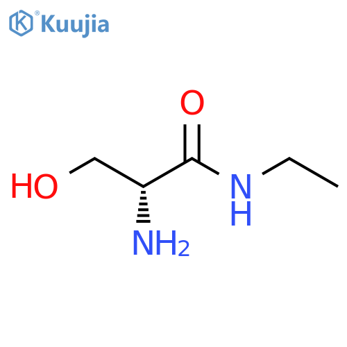 Propanamide, 2-amino-N-ethyl-3-hydroxy-, (2R)- structure
